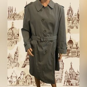 Vintage London Fog Maincoats Charcoal Trench Coat-Removable Inside Liner-Unisex